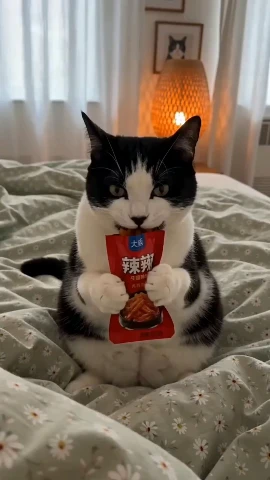 Pet caught stealing food